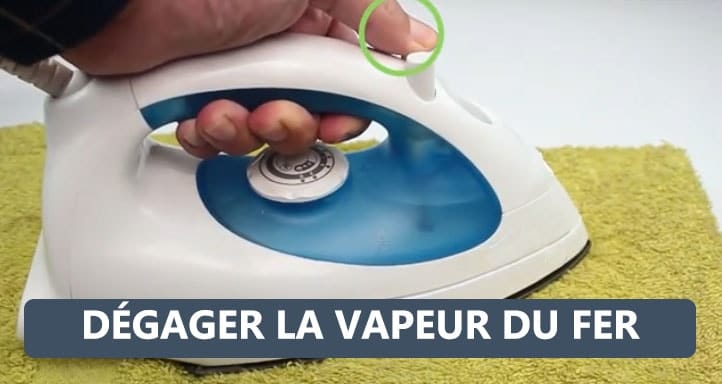 appuyer bouton vapeur fer