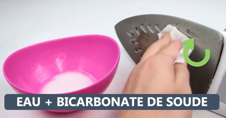 rincer fer eau plus bicarbonate soude