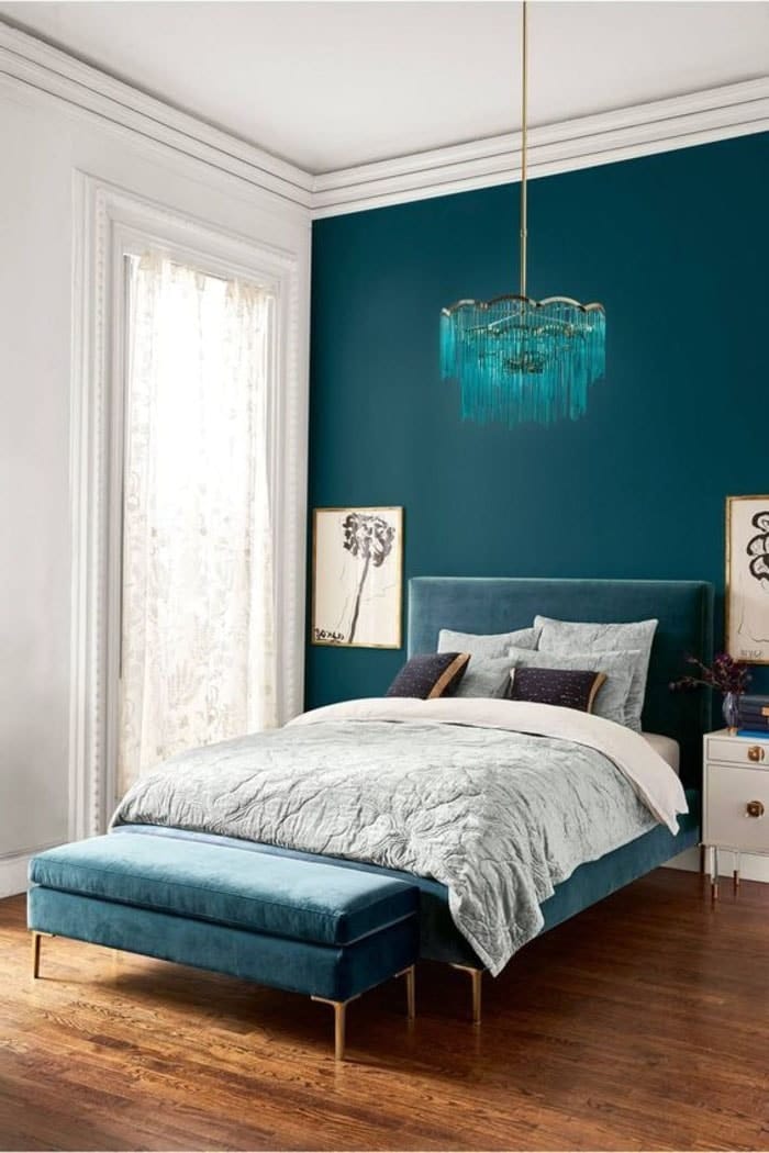 chambre turquoise 