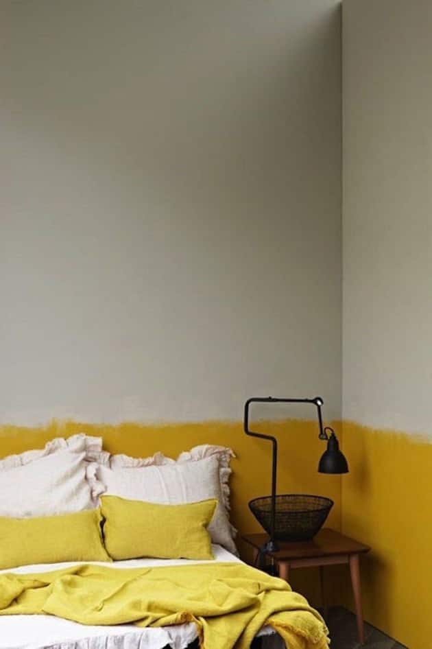 couleur chambre jaune gris 