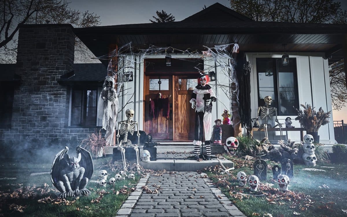 Couronne d'Halloween - Accroche-porte - Décoration de maison
