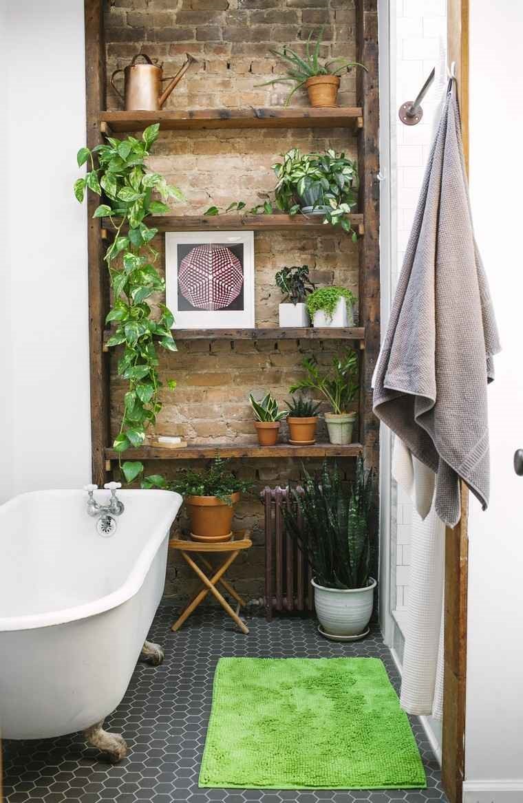 salle de bain plantes naturelles 