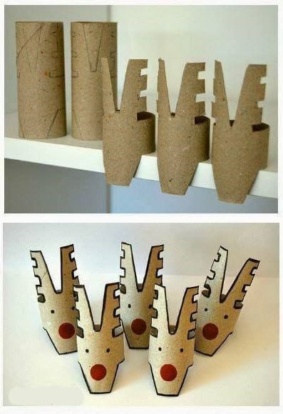 deco noel a faire soi meme avec recup - Rouleaux de papier recyclés