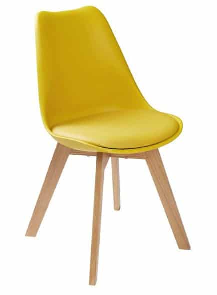 Chaise scandinave jaune