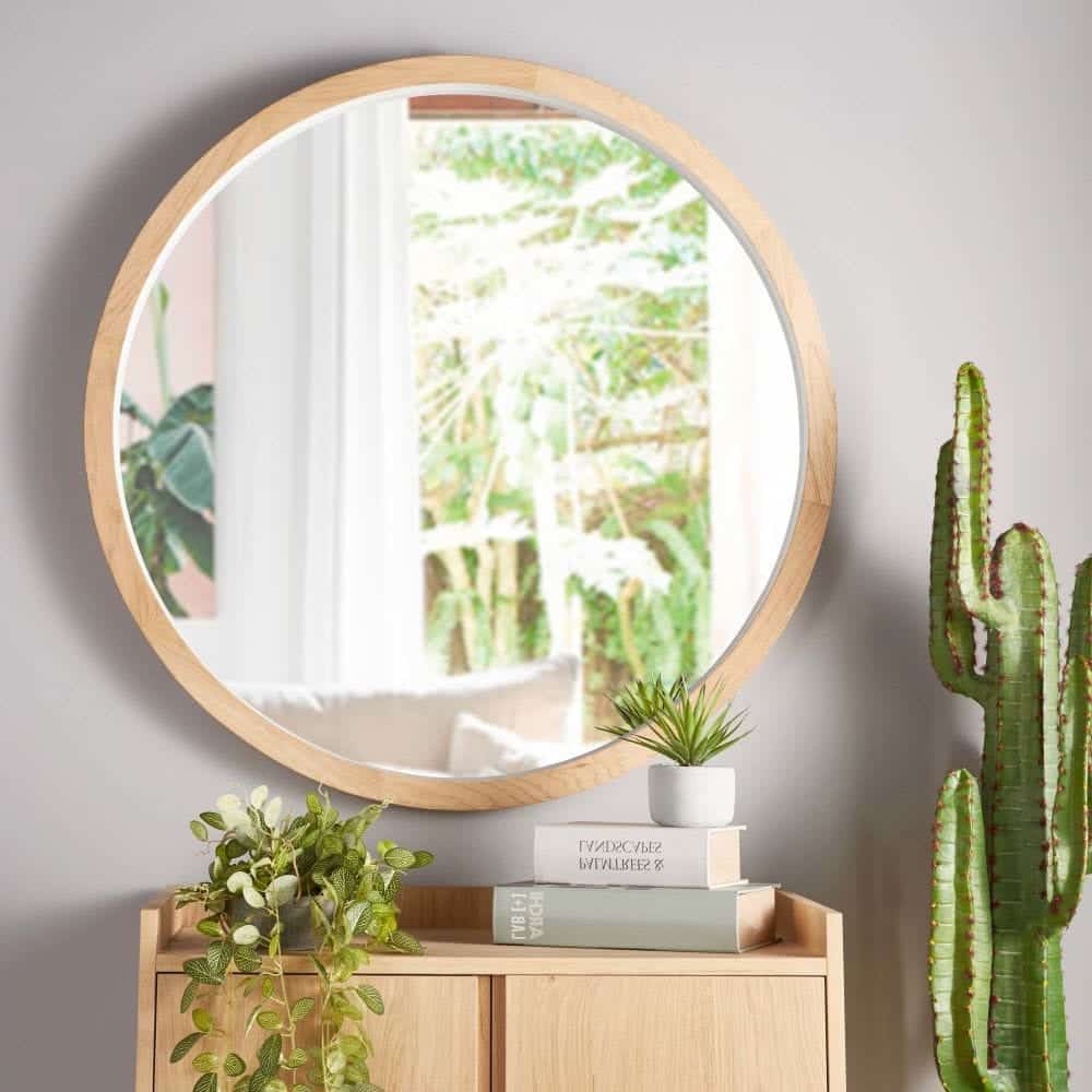 Lot De 3 Miroirs Ronds Autocollants - 20 Cm De Diamètre En Acrylique Incassable - Décoration Murale Salle De Bain, Salon, Chambre