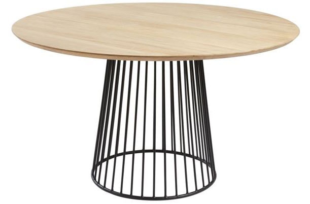 Table ronde bois et métal