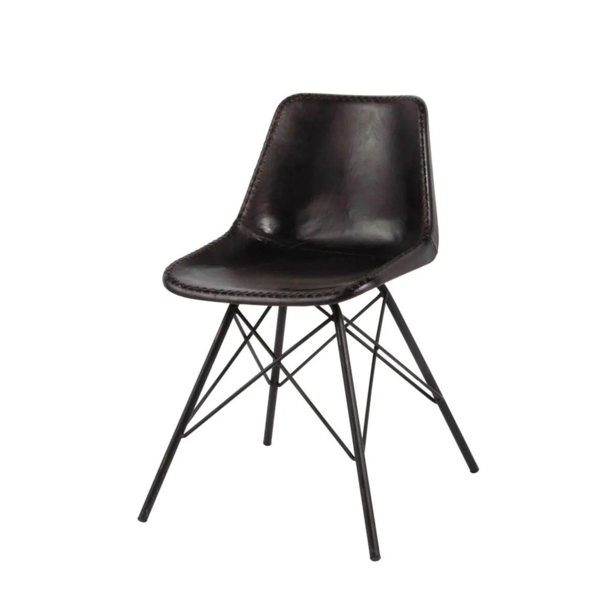 chaise-industrielle-en-cuir-et-metal-noir