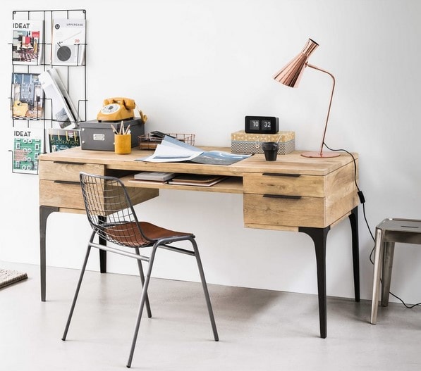 Bureau style maison de campagne table d'ordinateur vintage bureau table de travail tiroir 