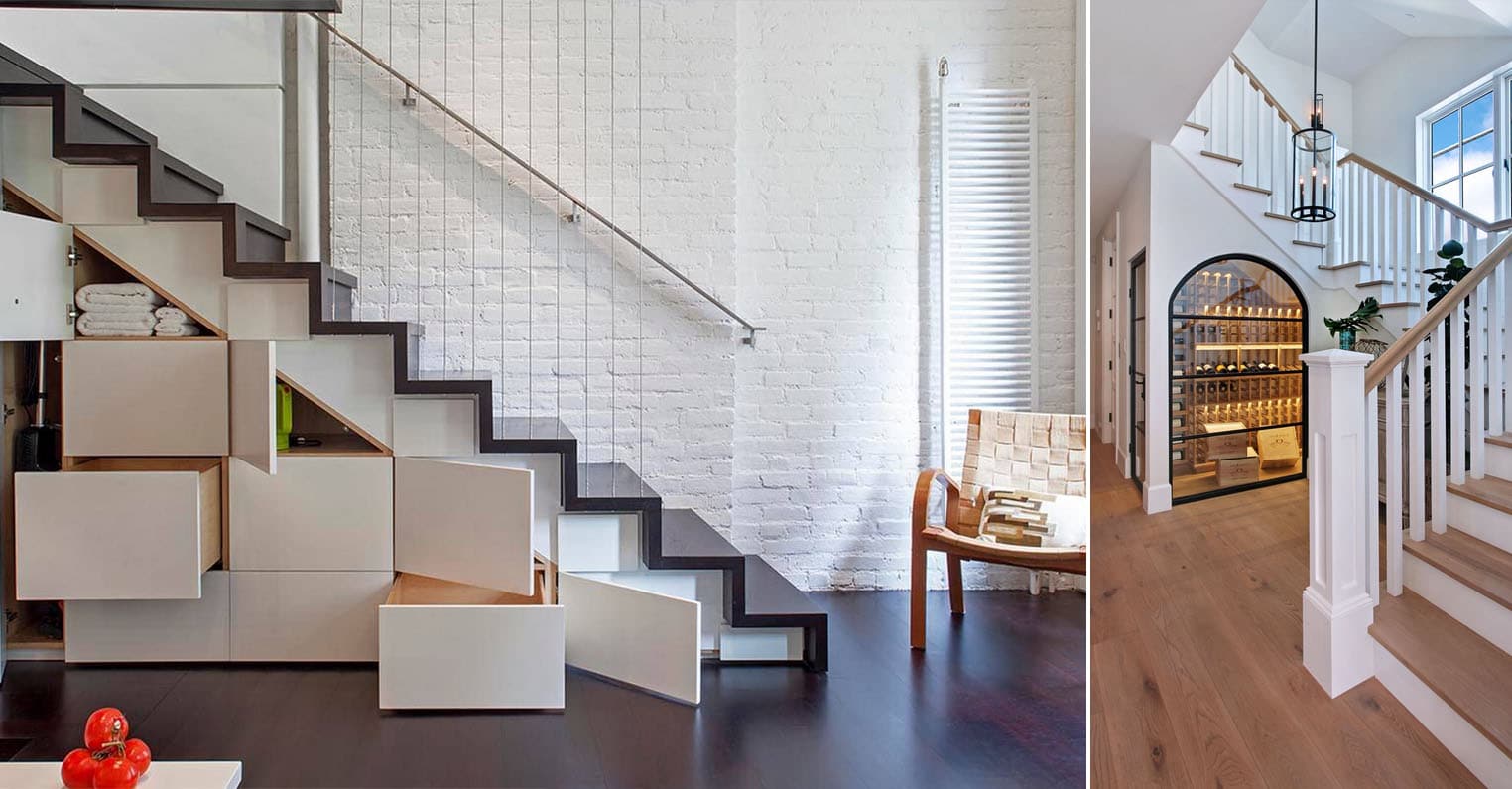 Découvrez 5 façons d'intégrer des rangements à votre escalier