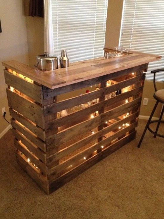 DIY Bar en palette 26 idées et photos pour le fabriquer vous même
