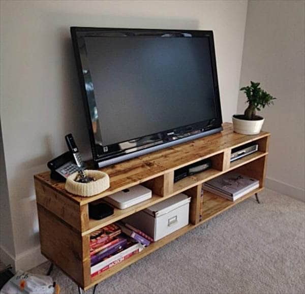 Meuble Tv En Palette Facile Meuble en palette : 35 idées pour une déco unique à faire soi même