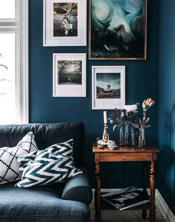 Salon Mur Bleu 