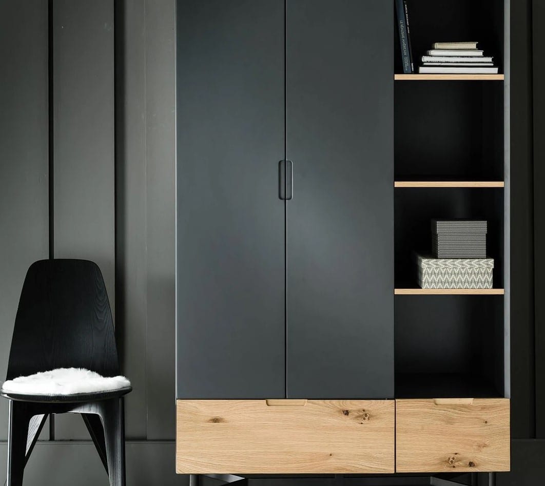 Armoire Noire Et Bois