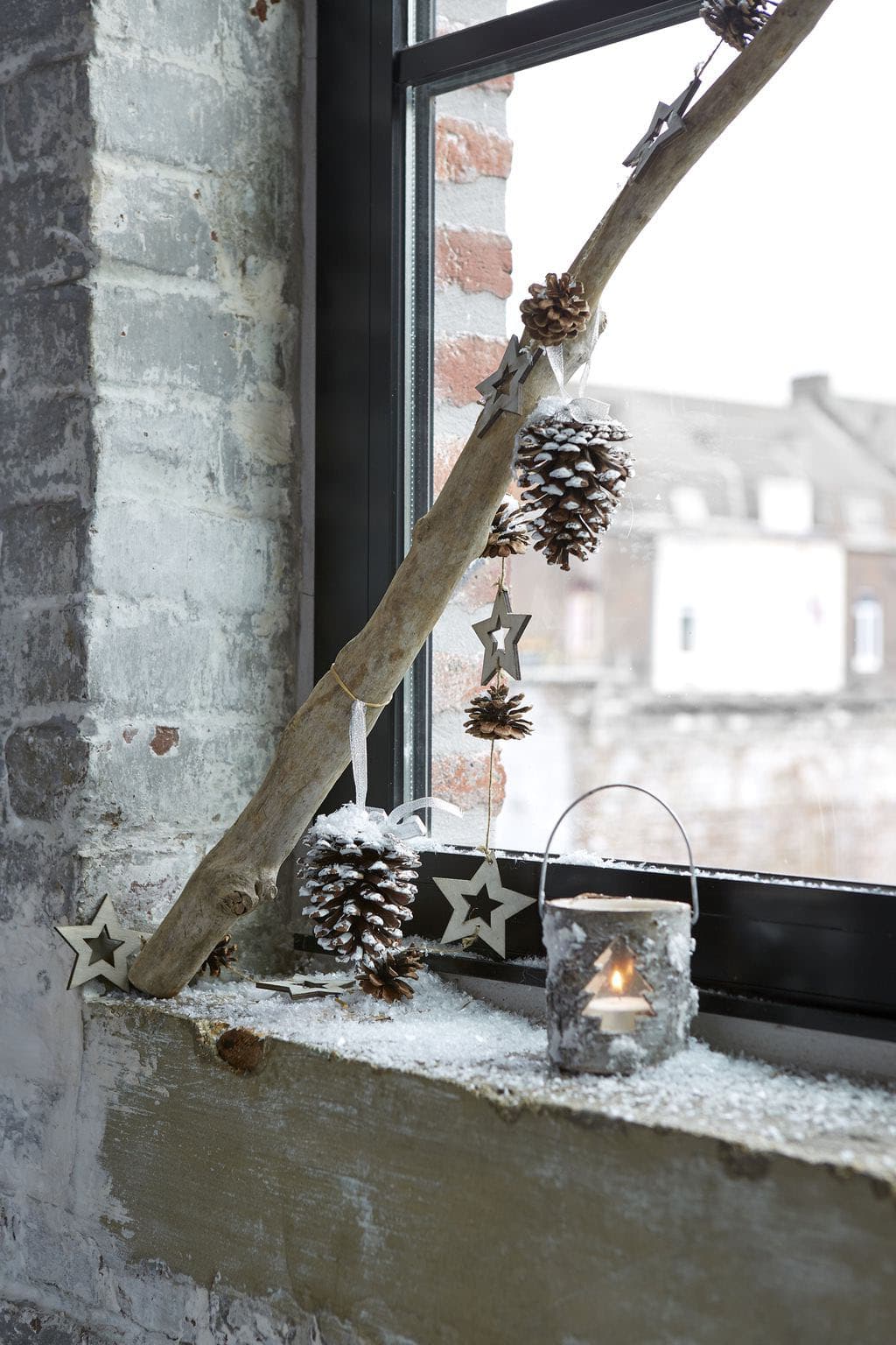 Deco Branche Fenetre Noel