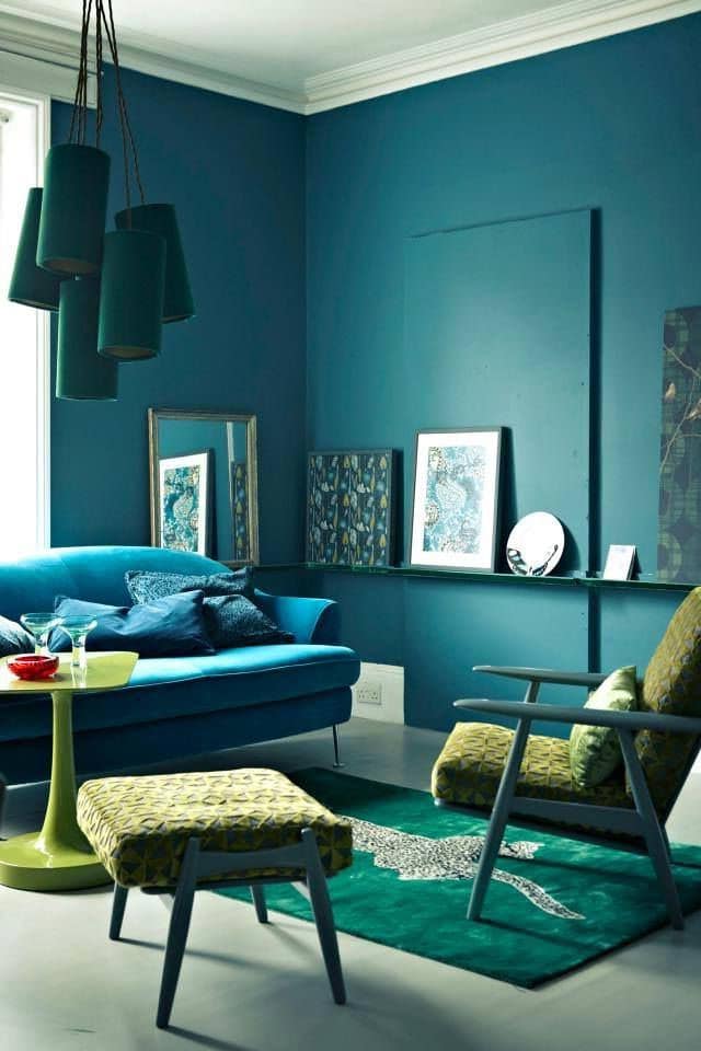 Salon Vert Et Bleu