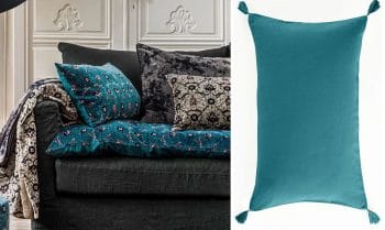 Coussin Bleu Canard