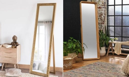 Grand miroir sur pied : Sélection des plus beaux modèles en déco
