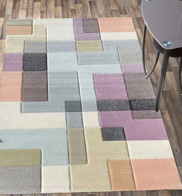 Moderne tapis nicki-doux et confortable velours-couleurs pastel 
