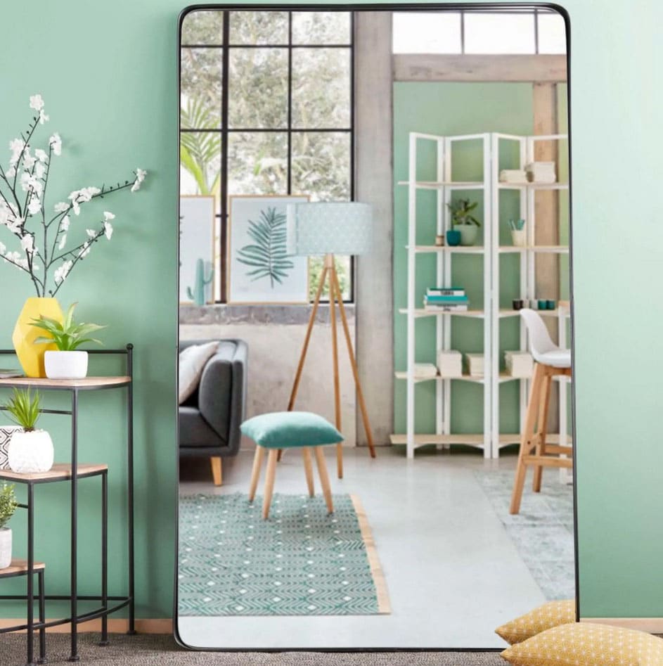 Grand Miroir Mural Psyché HD - Rectangulaire 120x37 Cm - Sans Cadre - Neuf