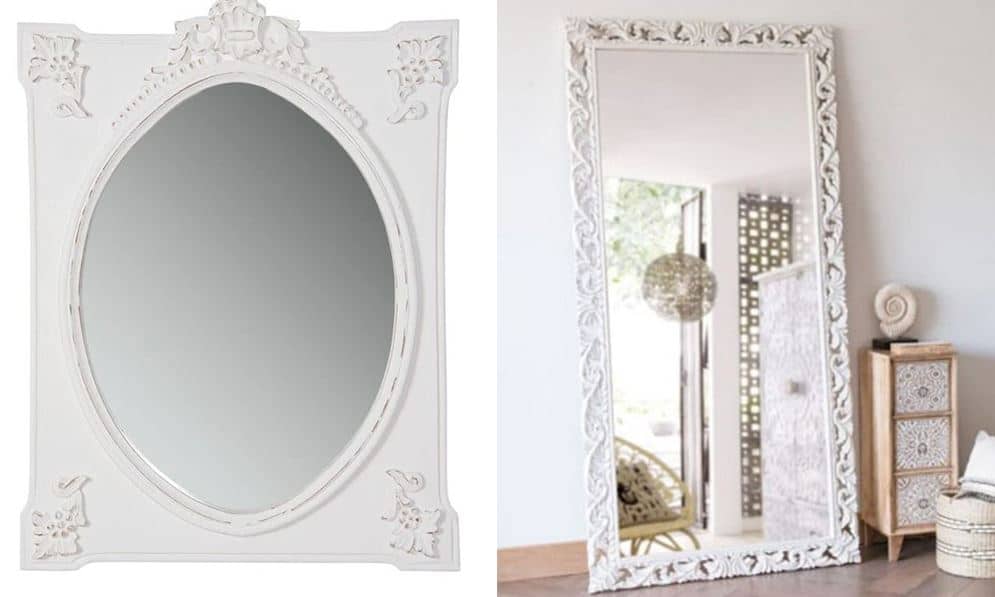 Miroir Baroque Blanc