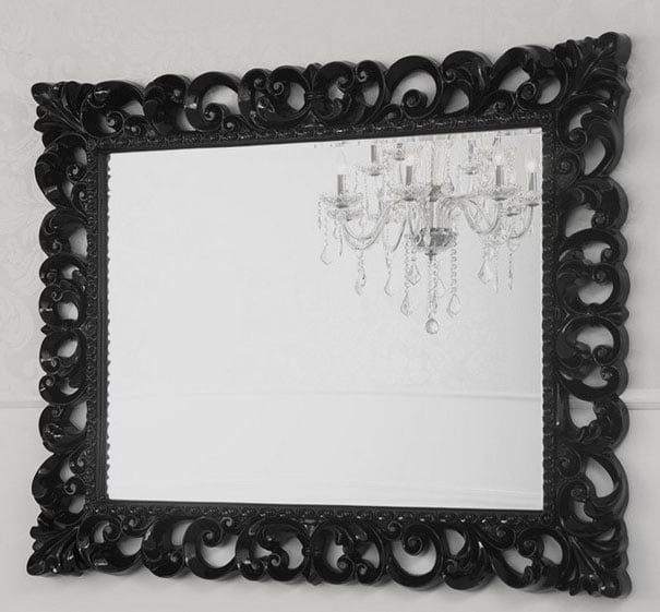 Miroir Baroque Noir 