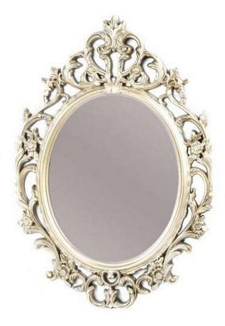 Miroir Ovale Blanc 