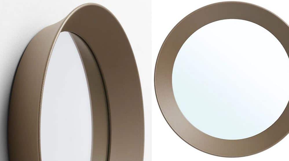 Miroir Rond Beige