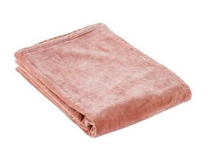 Plaid polaire pour bébé couverture velours rose poudré fille fleurs