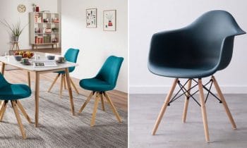 Chaise Scandinave Bleu Canard