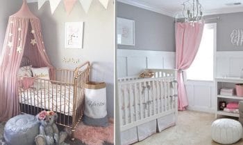 Chalbre Bébé Fille Rose Gris Déco