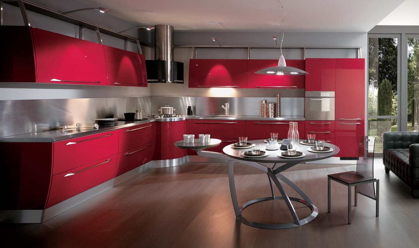Cuisine Mobilier Rouge 