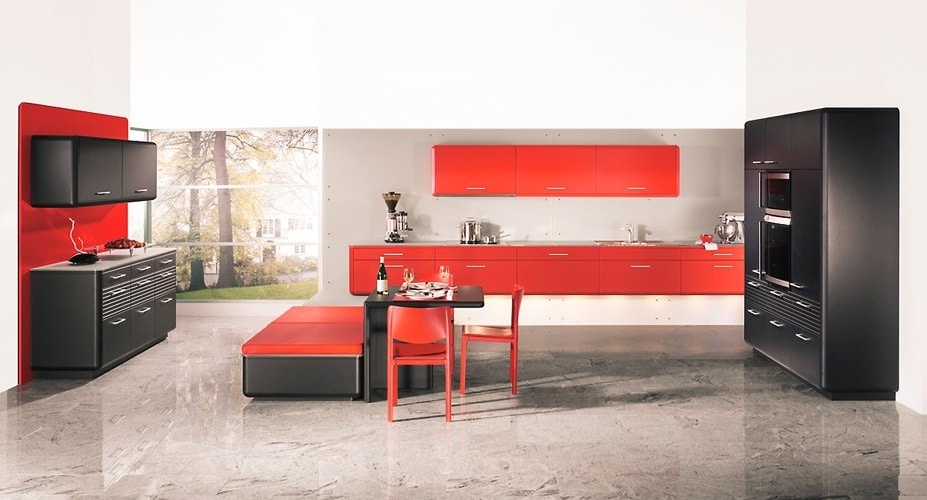 Rouge Orangé Modèle Design Art Interstreamline 