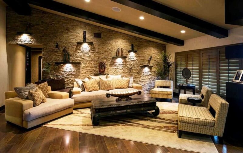 11 façons de décorer un mur en pierre apparente dans son salon