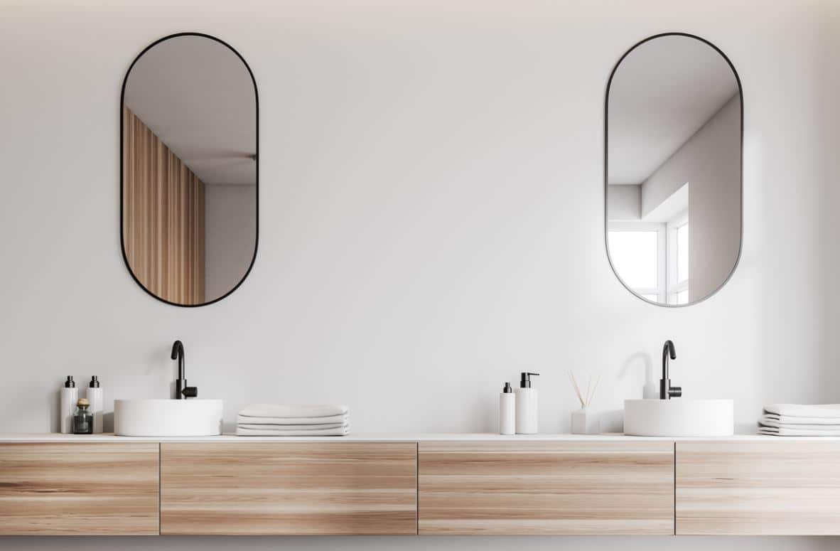 Deux Miroirs Salle De Bain Fixer Hauteur