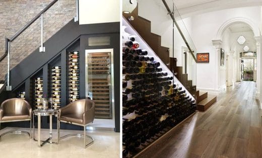 Aménager l'espace sous escalier : l'option de la cave à vin