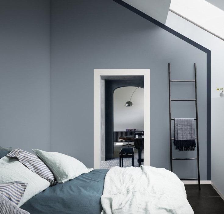 Chambre Bleu Gris Et Blanc 