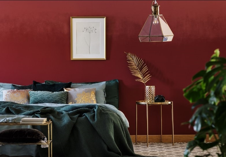 Chambre Rouge Et Vert Sapin 