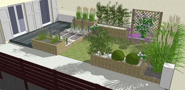 Jardin Avec Zones Distinctes