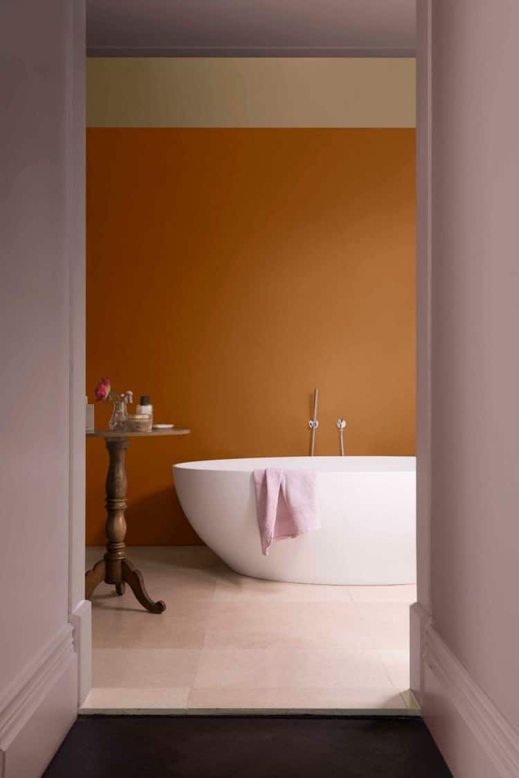  Salle De Bain Ocre Et Brun Cachemire 