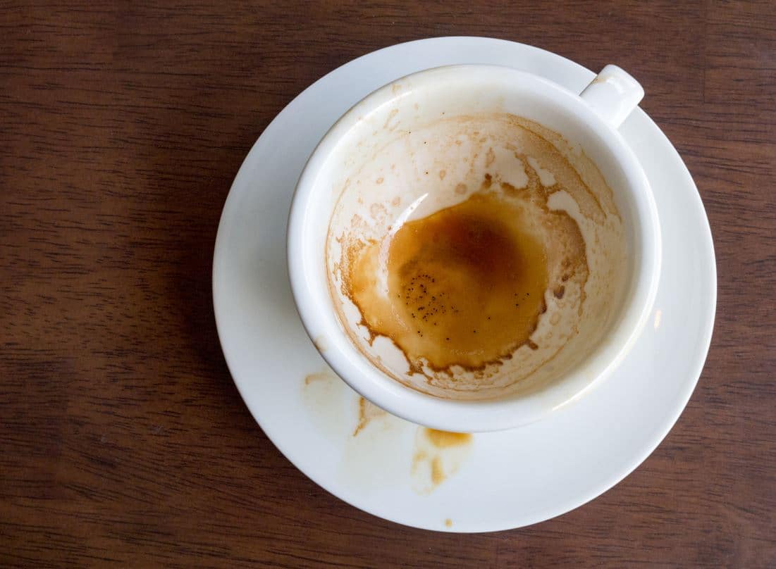 Traces De Café Dans Une Tasse