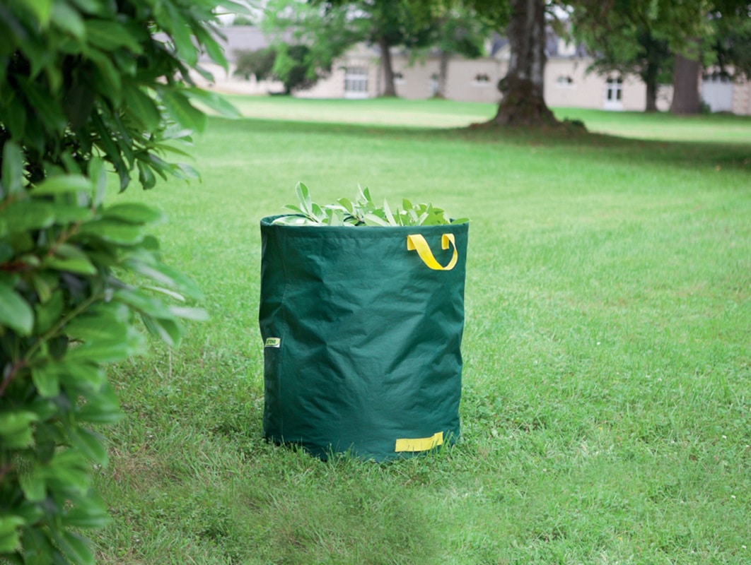 GUHAOOL Sacs de Jardin 4x272L,Sac de Déchets de Jardin en Polypropylène  Extrêmement Robuste (PP),Pliables et Réutilisables,étanche Grande Sacs avec  Poignées,Sacs Poubelle de Jardin(Gants de Jardinage) : : Jardin