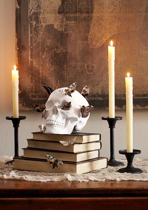 decoration halloween vanite pour la table