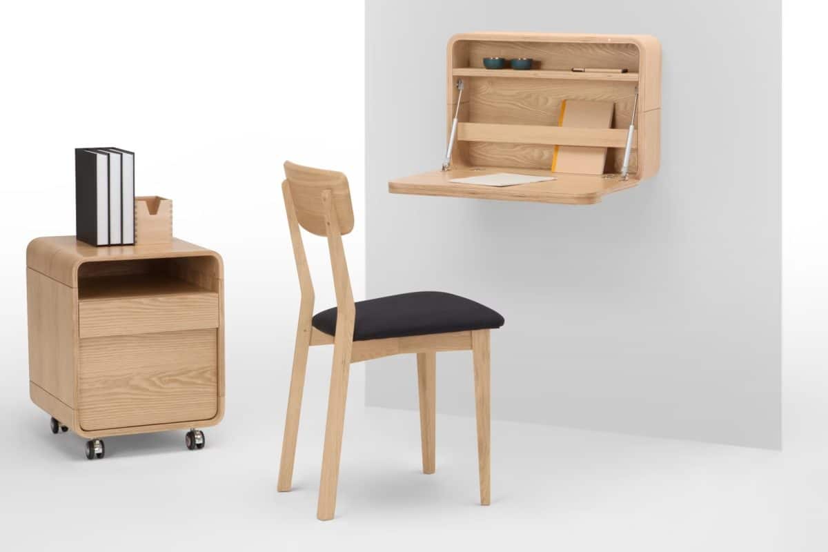 Un bureau rabattable inspiré du design des années 60