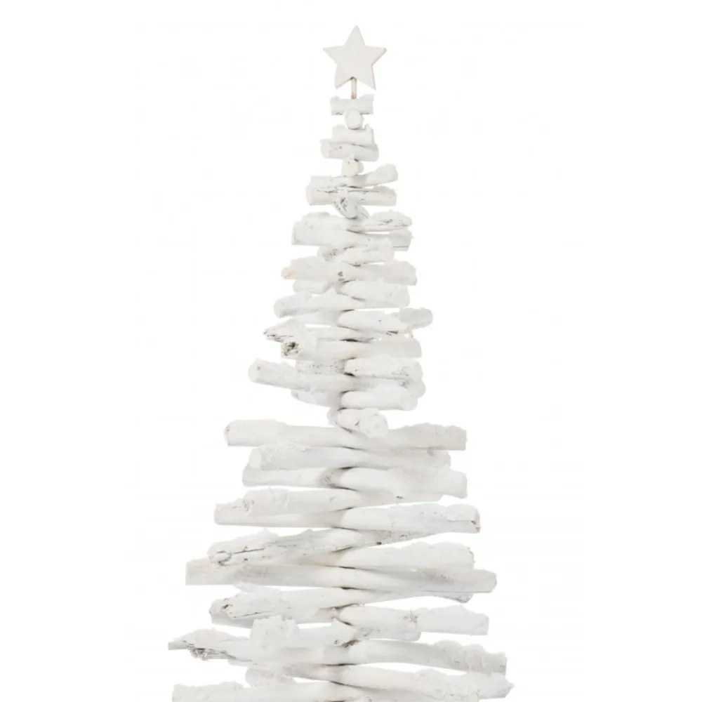 Un sapin de Noël en bois blanc