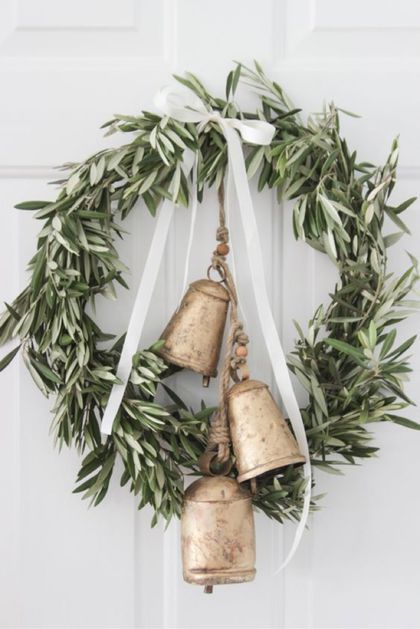 Une couronne en feuille d’olivier pour les fêtes de fin d’année