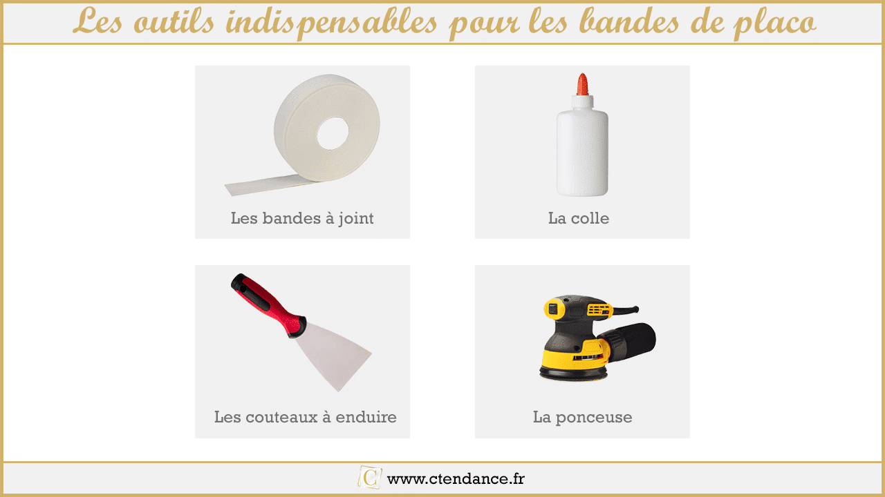 les outils indispensables pour les bandes de placo