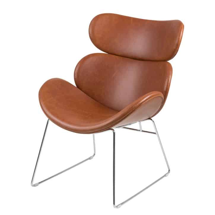 Le fauteuil en cuir d’esprit industriel disponible chez Home24