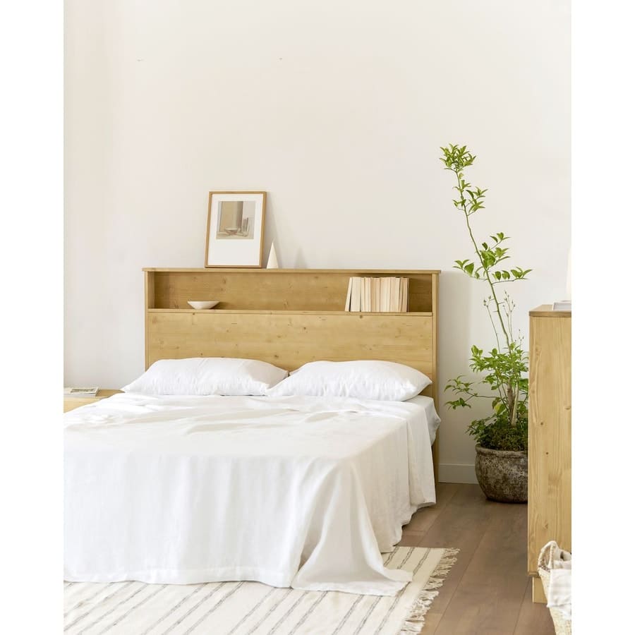 tete de lit avec rangement en bois
