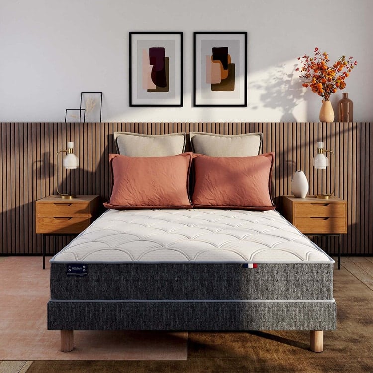 Une chambre moderne avec un lit confortable