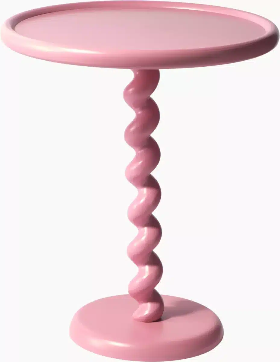 Une table d'appoint rose barbie